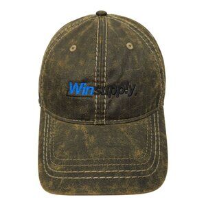 Port Authority Winsupply Baseball Strapback Cap Hat Distressed Trucker Brown